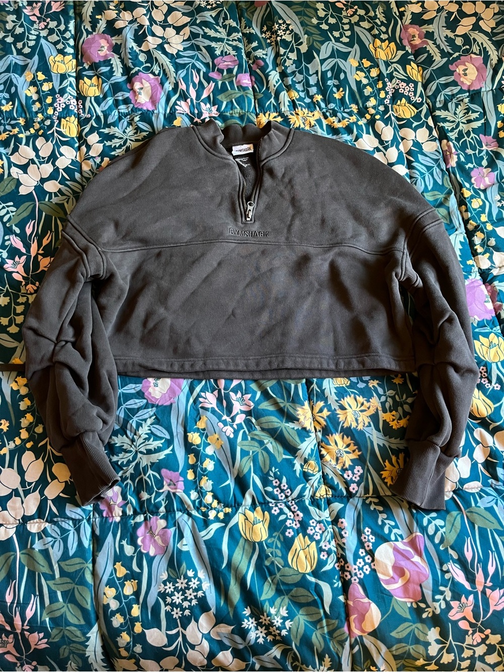 Gymshark Cropped Quarter-Zip Sweatshirt Women’s Size Large